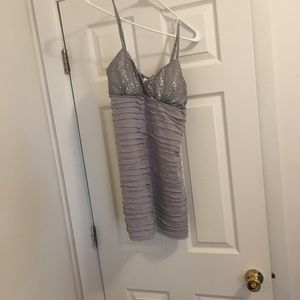 Silver sequin dress